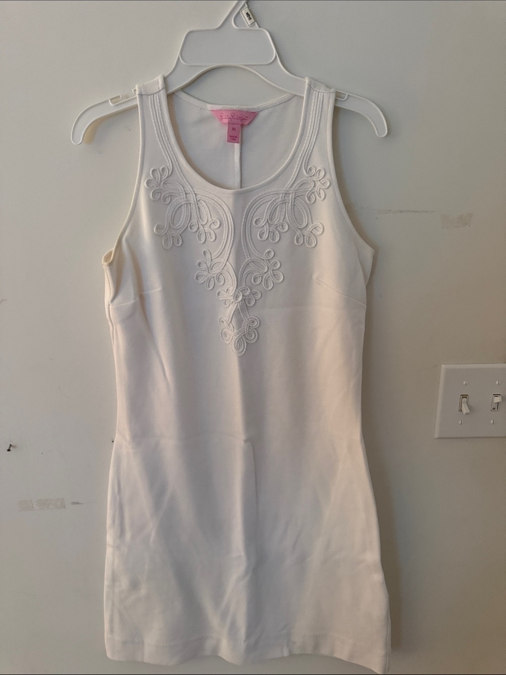 Lilly Pulitzer White Embroidered Sleeveless Mini Dress